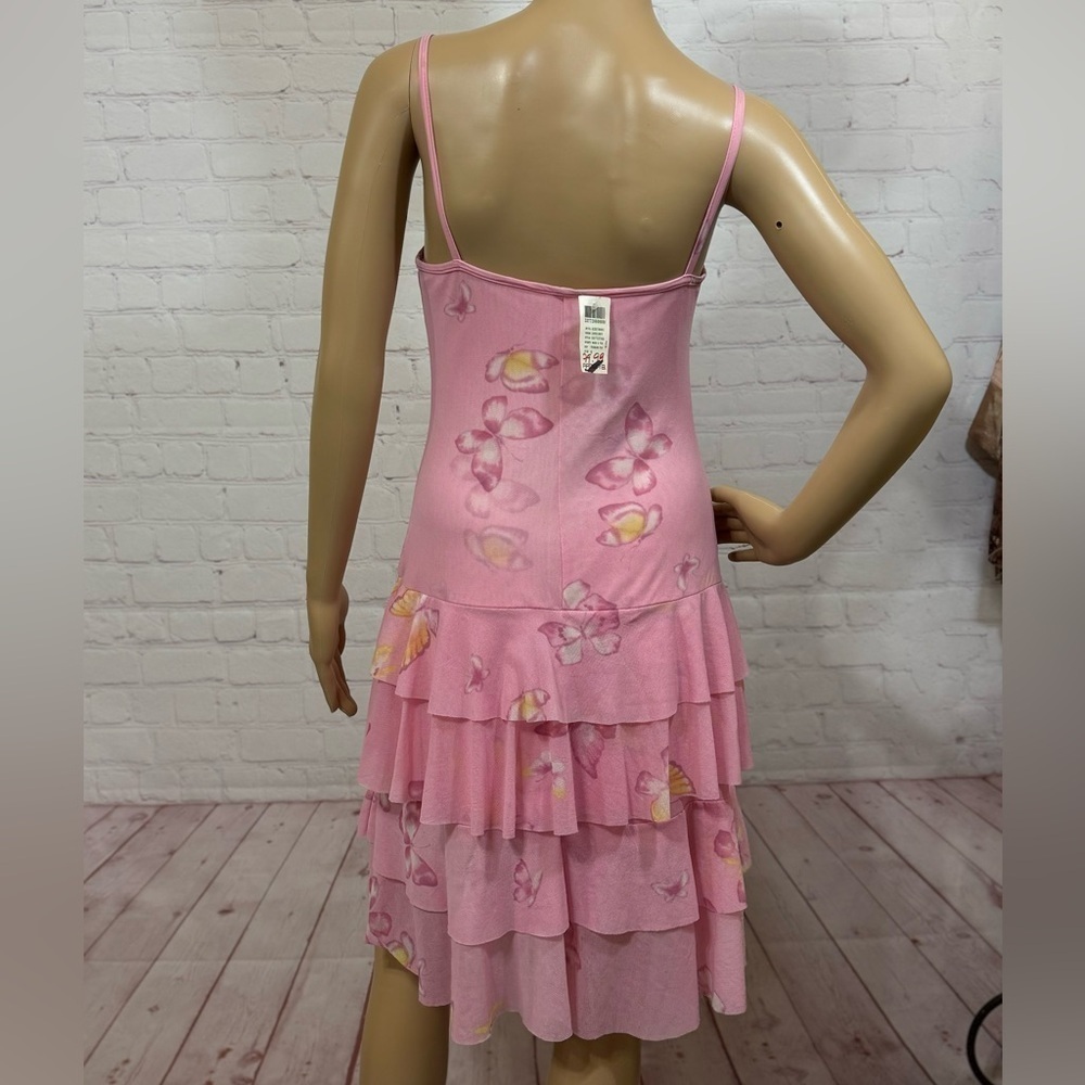 ARDEN B Spaghetti strap dress tiered mesh butterfly prints Small nwt Y2K Vintage - Picture 16 of 16